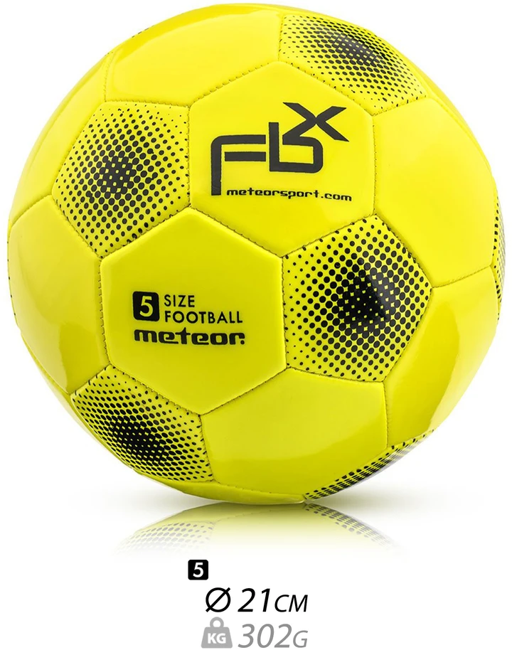 Futbolo Kamuolys METEOR FBX #5, Geltonas
