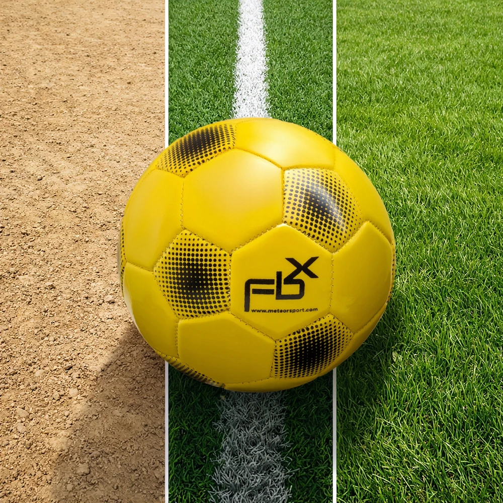 Futbolo Kamuolys METEOR FBX #5, Geltonas
