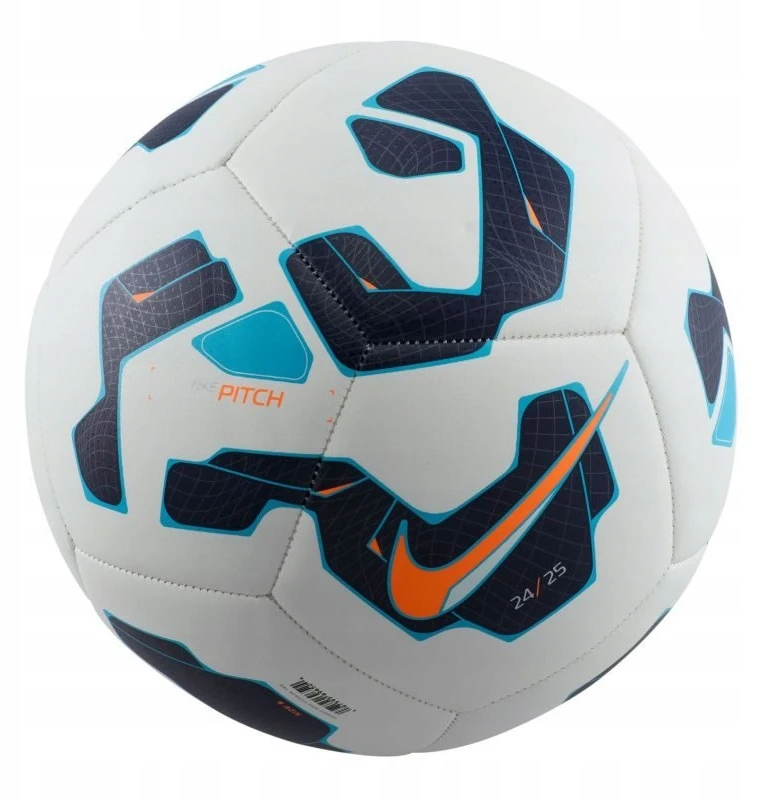 Futbolo kamuolys Nike Nk Pitch Fa24 Baltas Juodas Mėlyna FZ2636 100 FZ2636 100/5, 5 dydis