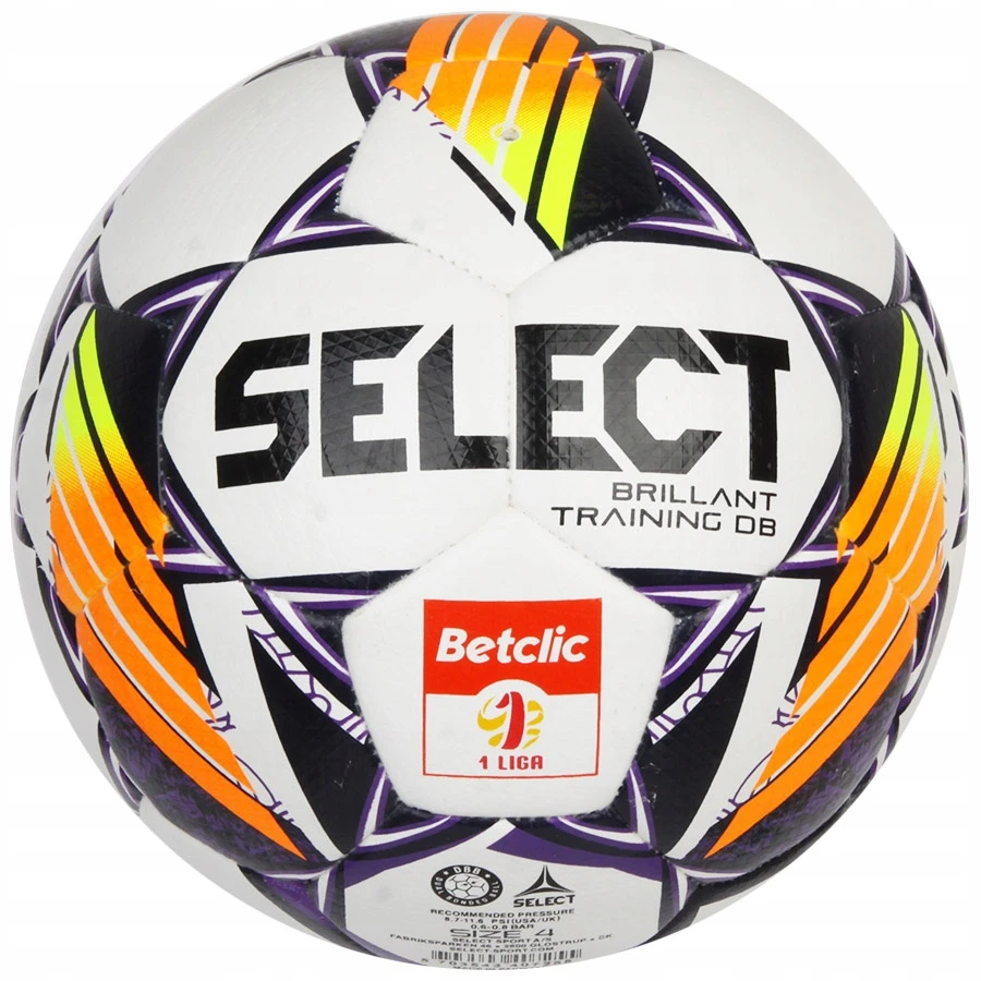 Futbolo kamuolys Select Brillant Training DB v24 Betclic 1 Liga dydis 5 - Baltas