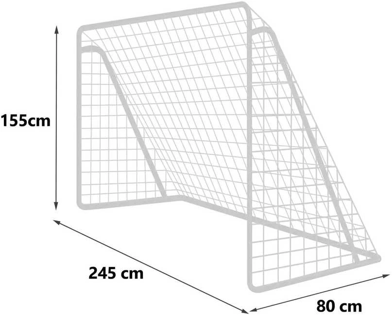 Neo-Sport Futbolo vartai 245 x 155 x 80 cm + taikinio kilimėlis