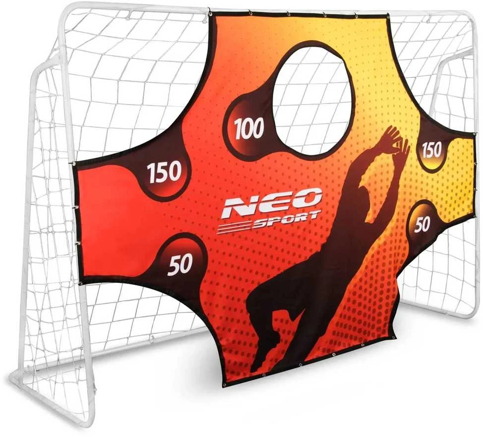 Neo-Sport Futbolo vartai 245 x 155 x 80 cm + taikinio kilimėlis