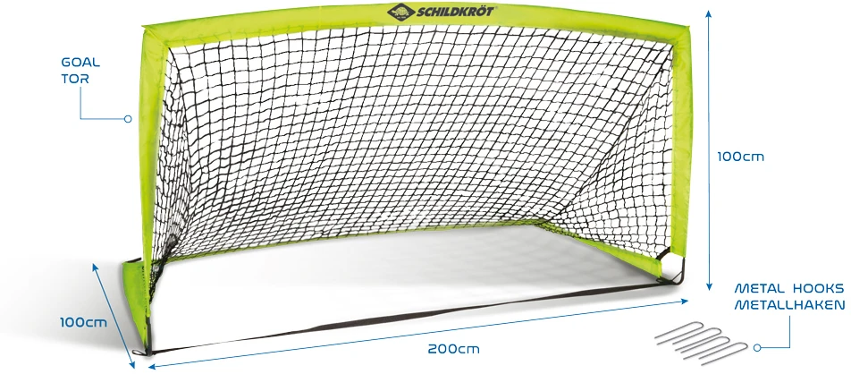 Futbolo vartai Schildkrot XL, 200x100x100 cm