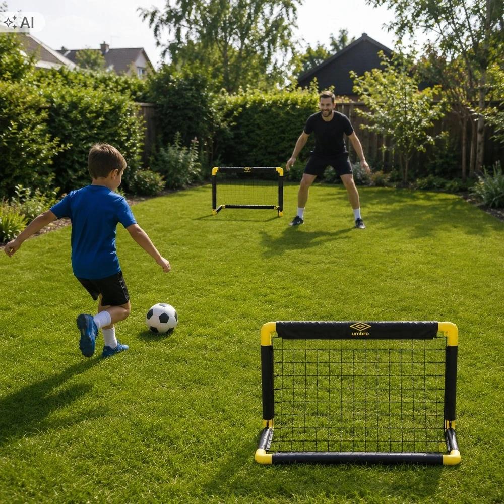 MINI FUTBOLO VARTAI SU TINKLU 55x44x44CM UMBRO 268767