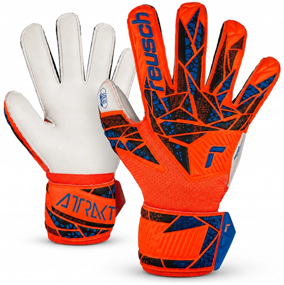 Futbolo vartininko pirštinės Reusch Attrakt Solid Finger Support Junior - Raudonos