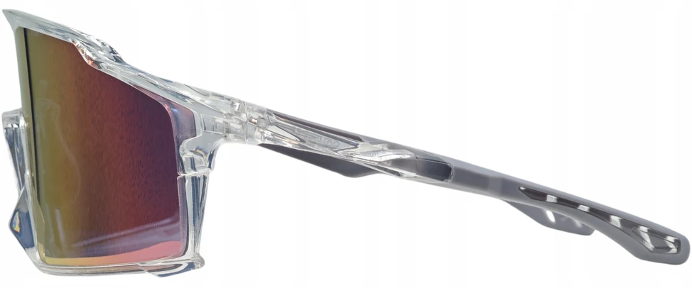 FUZLU FS1 TY-27701 dviračių akiniai skaidrūs pilki DIDŽO KONTRASTAS PC LENS