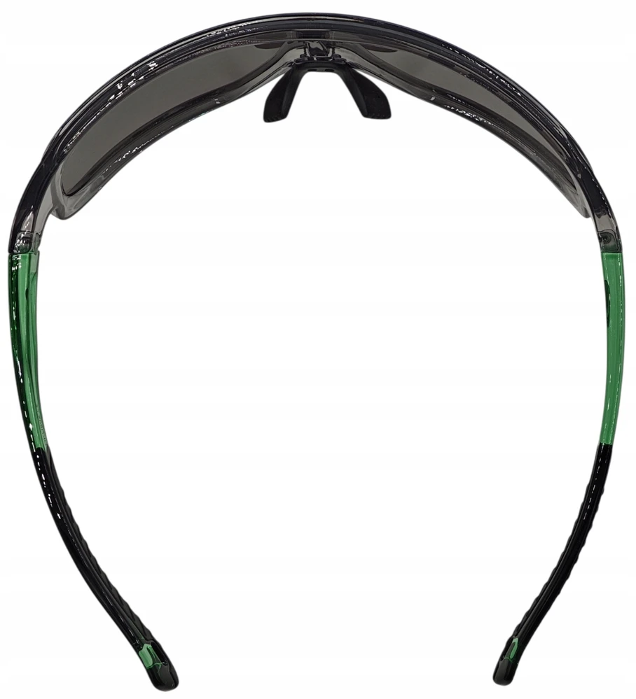 FUZLU FS1 UV400 veidrodiniai sportiniai dviračio akiniai TR90 pilki/žalia juoda