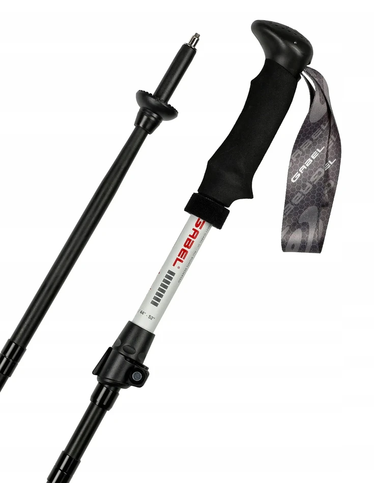 Gabel XTR ALU EF Sulankstomos trekingo lazdos 110-130cm, Juodos