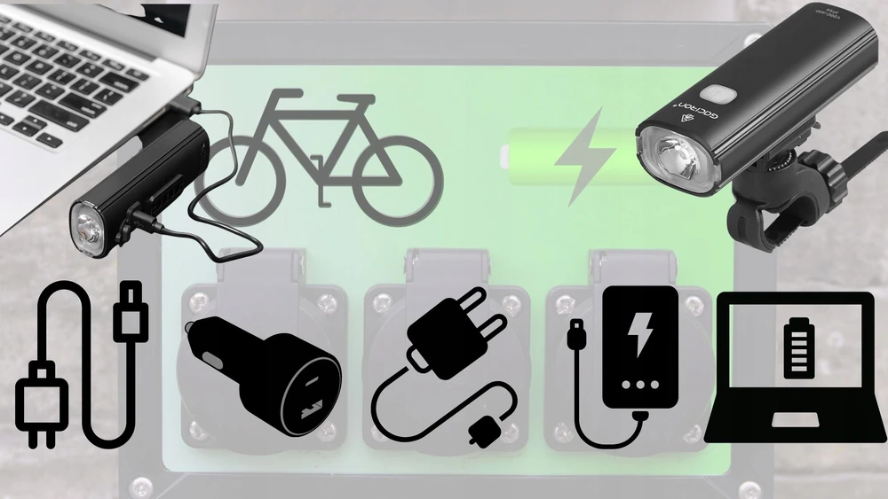 Gaciron Led dviračių šviesos priekinė 4 režimai plataus kampo
