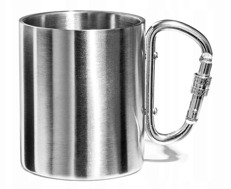Gertuvė Gadget Master Turistinis puodelis su karabinu, nerūdijančio plieno, 300ml