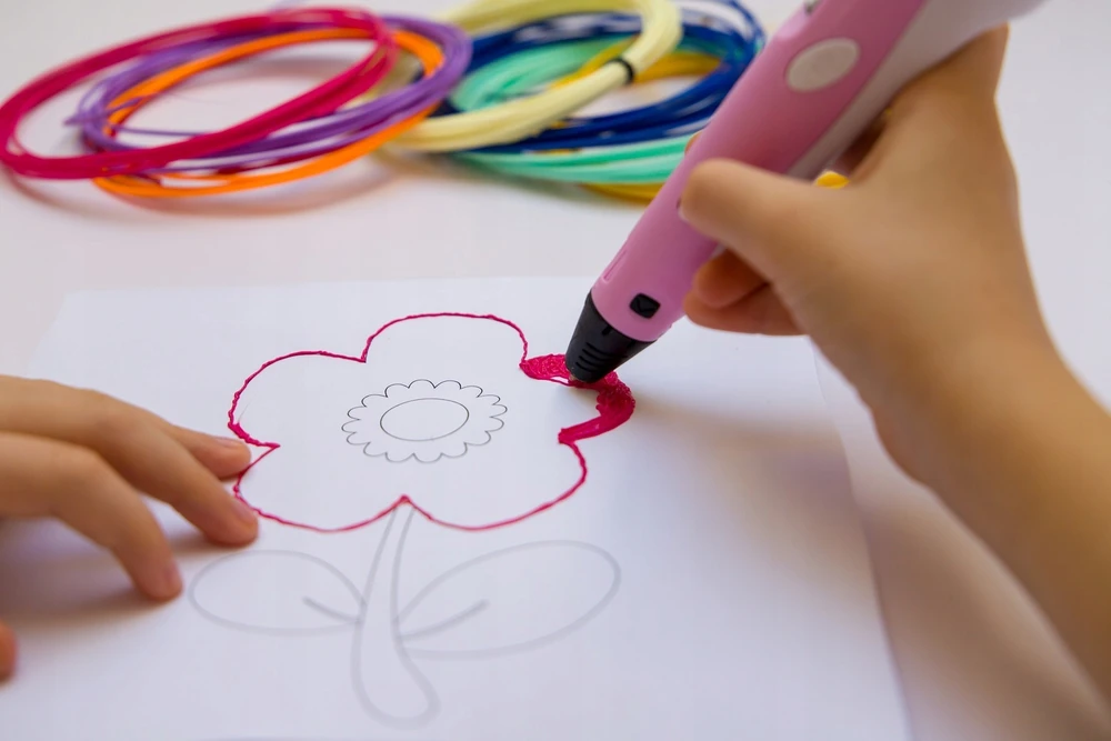 GALAXIA 3D PEN Vaikams 3D PRINTER PEN rinkinys ir PLA KASETĖS 110 METRU