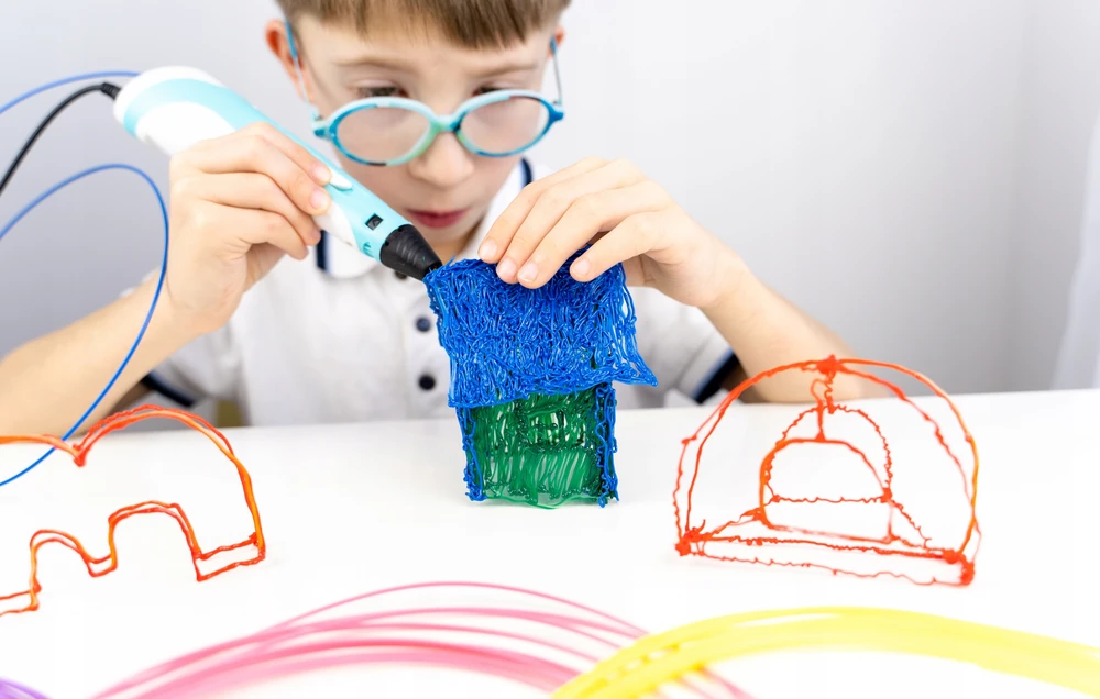 GALAXIA 3D PEN Vaikams 3D PRINTER PEN rinkinys ir PLA KASETĖS 110 METRU