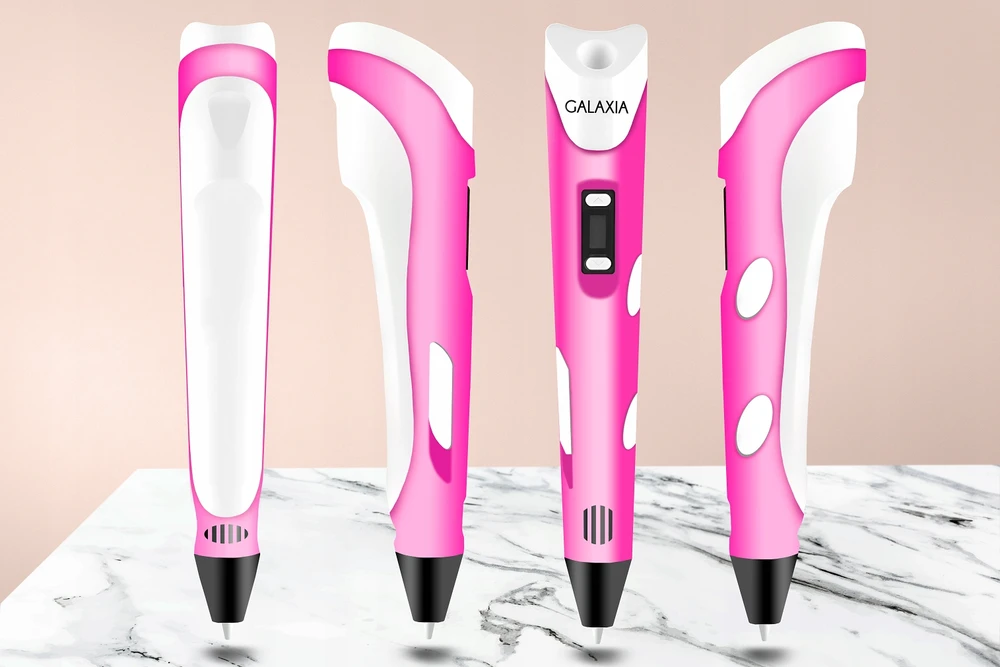 GALAXIA 3D rašiklis vaikams 3D spausdintuvas mėlynas pildymas 110 metrų PEN 3D DOVANA