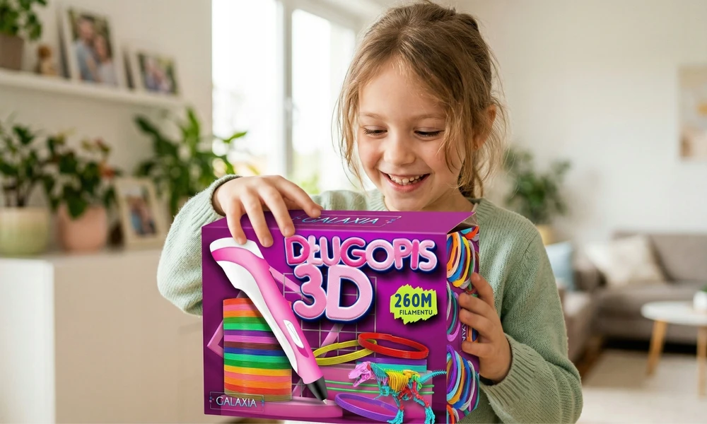 GALAXIA 3D RAŠIKLIŲ RINKINYS VAIKAMS PIEŠTI 3D SPAUSDINTUVAS + KASETĖS 260 METRU