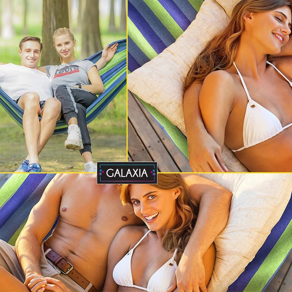 GALAXIA HAMAKAS SU RĖMU Hamako rėmas DVIEJI SODO HAMAKO STOVAS XXL