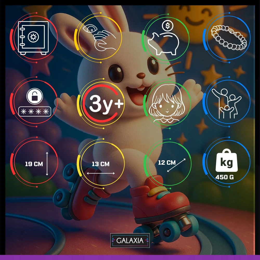 GALAXIA PIGGY BANK SAUGUS bankomatas Vaikams Vaikų Didelis Elektroninis Piggy Bank