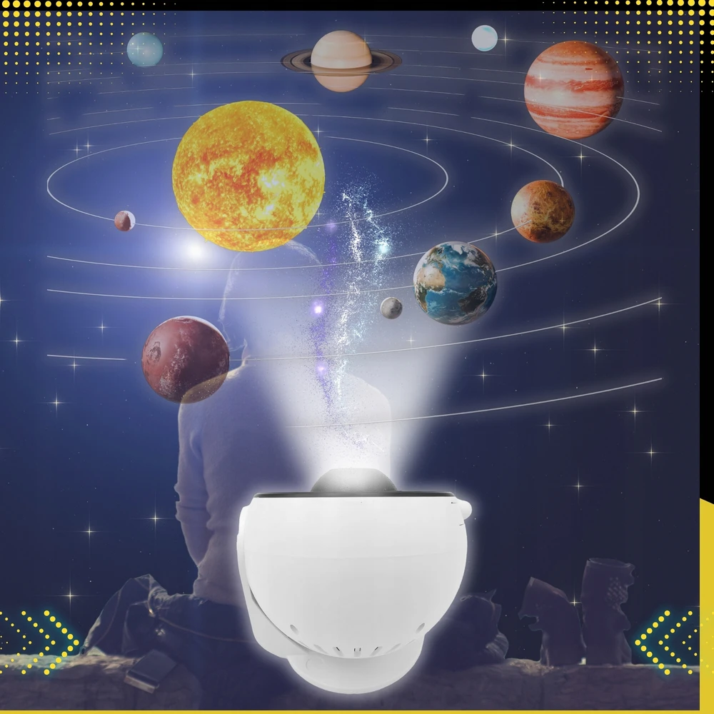 GALAXIA Projektorius GWIAZD LED PLANETARIUM Rzutnik Nieba Lampka Nocna Dla Dzieci