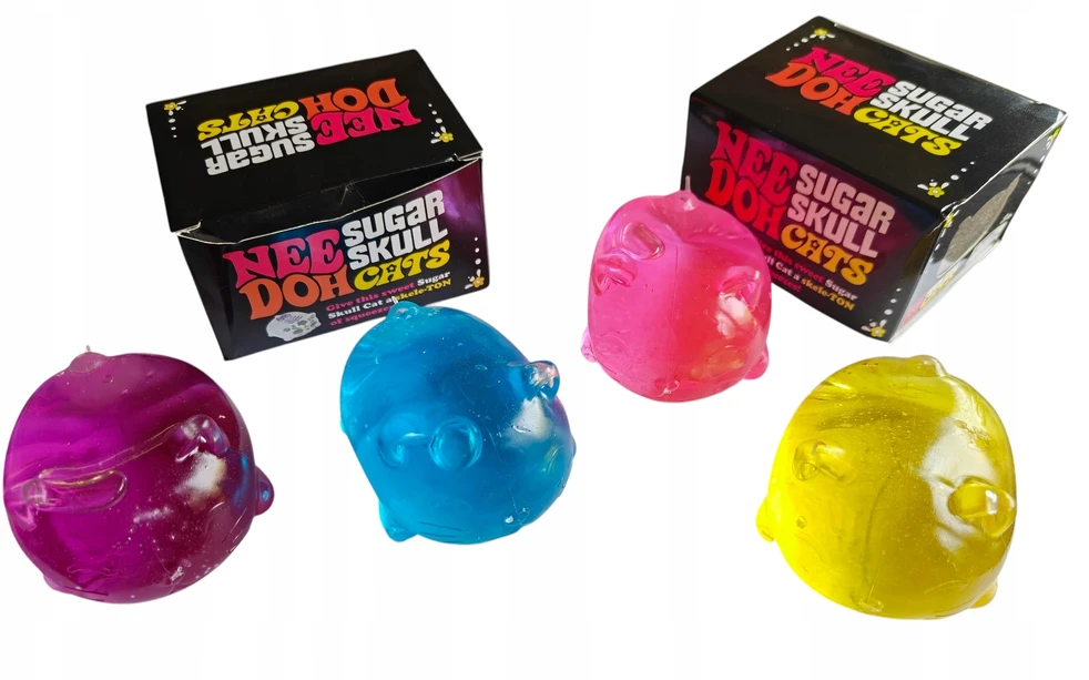 Galaxy ICE SKULL CATS antistresinis smėlis Squishy sensorinis saldus Kitty cat