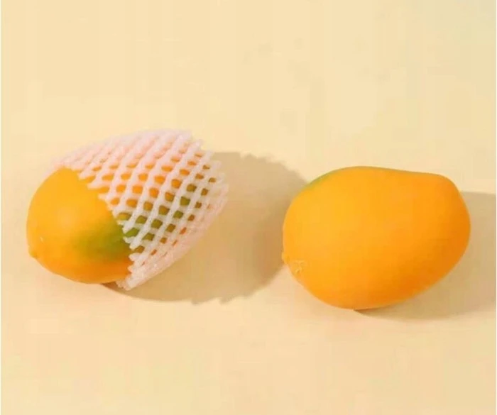 Galaxy Mango Gniotek Antistresinis spaudžiamas vaisius, sensorinis oranžinis žaislas