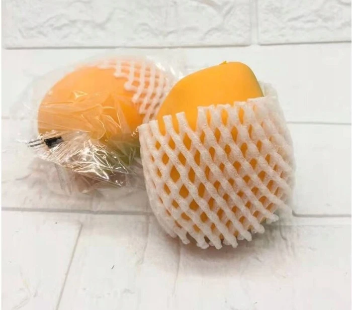 Galaxy Mango Gniotek Antistresinis spaudžiamas vaisius, sensorinis oranžinis žaislas