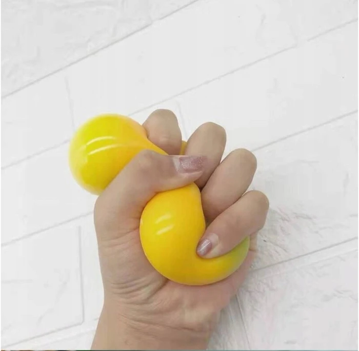 Galaxy Mango Gniotek Antistresinis spaudžiamas vaisius, sensorinis oranžinis žaislas