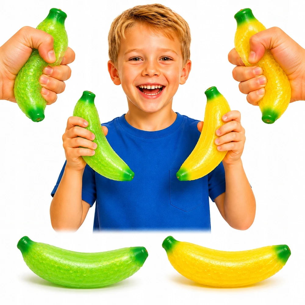 Galaxy ORBEEZ GNIOTEK SQUISHY BANANA FIDGET TOYS kamuoliukai sensoriniai antistresai