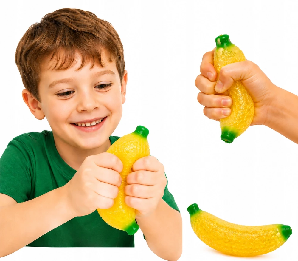 Galaxy ORBEEZ GNIOTEK SQUISHY BANANA FIDGET TOYS kamuoliukai sensoriniai antistresai