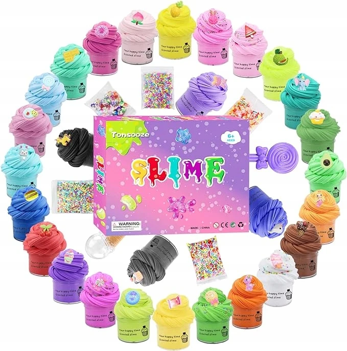 Galaxy RINKINYS SLUTS ledų bandelėms DIY Putty Slime kvepiantis