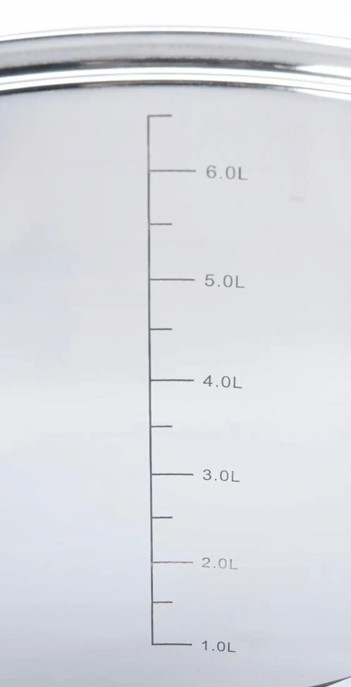 Galicja Aukštas nerūdijančio plieno puodas su matavimo puodeliu, 21L, 34cm, indukcinis