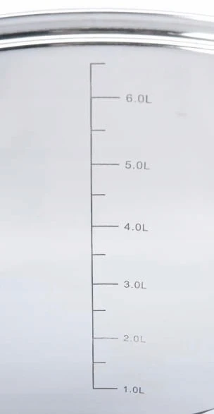 Galicja Aukštas nerūdijančio plieno puodas su matavimo puodeliu, 21L, 34cm, indukcinis