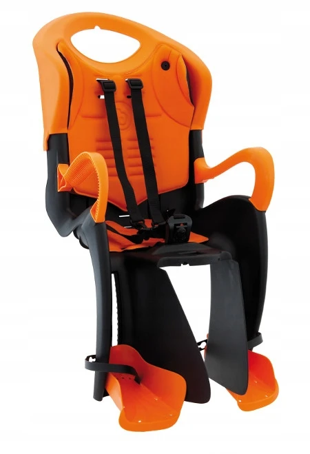 Galinė dviračio kėdutė Bellelli Tiger Clamp, juoda/oranžinė