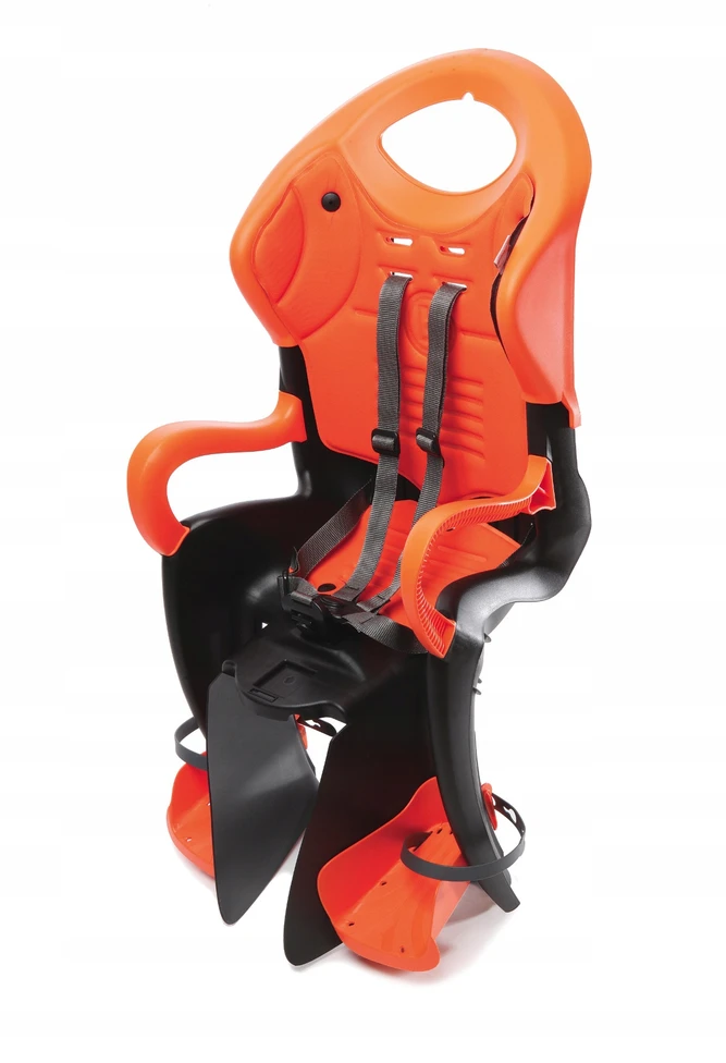 Galinė dviračio kėdutė Bellelli Tiger Standart, juoda/oranžinė