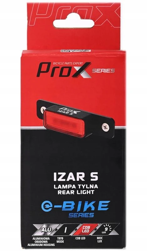 Galinė lempa ProX Izar S COB LED E-bike DC3.7V-12V bagažinei