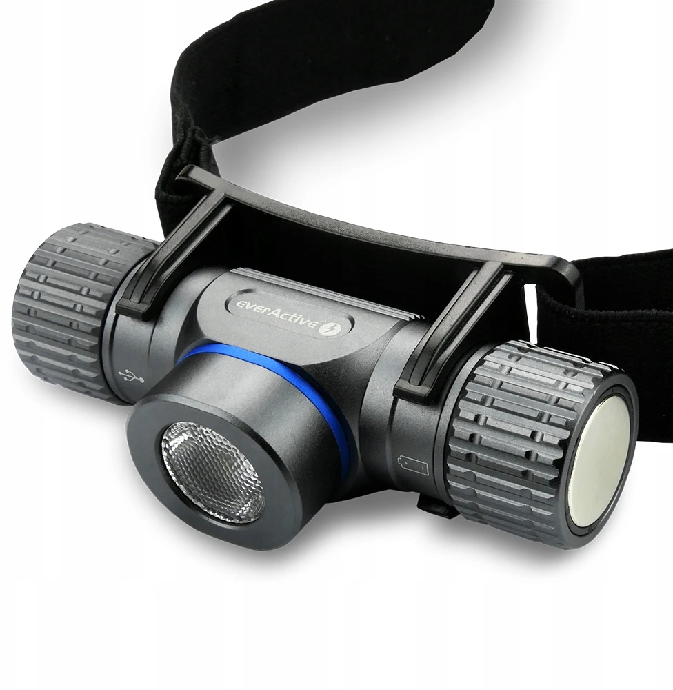 Galingas, įkraunamas 10 W everActive HL-1100R LED priekinis žibintas