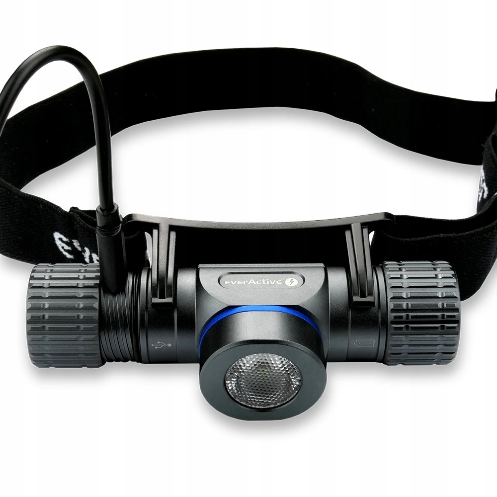 Galingas, įkraunamas 10 W everActive HL-1100R LED priekinis žibintas