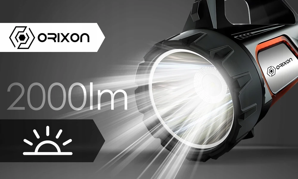 GALINGAS PAKRAUJAMAS PAIEŠKOS ŠVIESAS 7 LED APŠVIETIMO REŽIMAI IPX5 USB