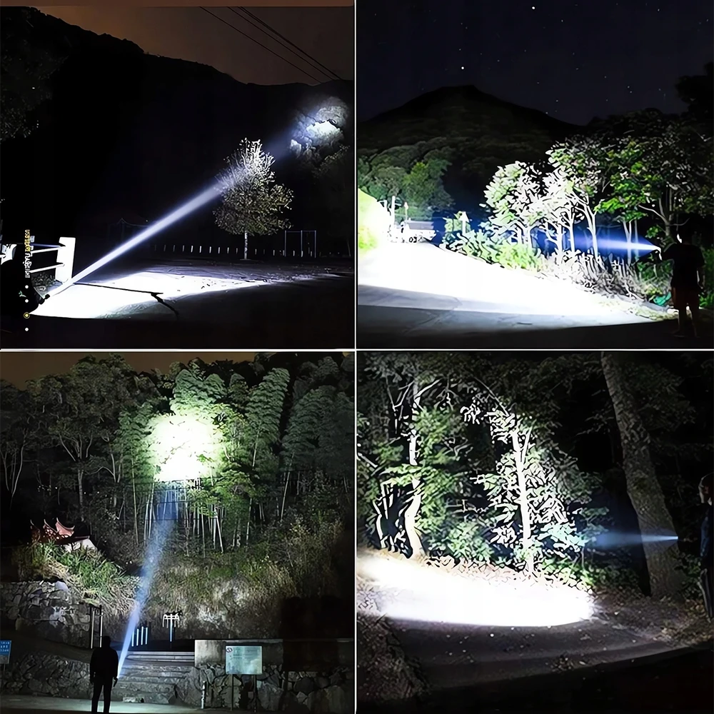GALINGAS taktinis LED žibintuvėlis Įkraunama 30 W išgyvenimo lempa, skirta DOVANŲ ZOOM
