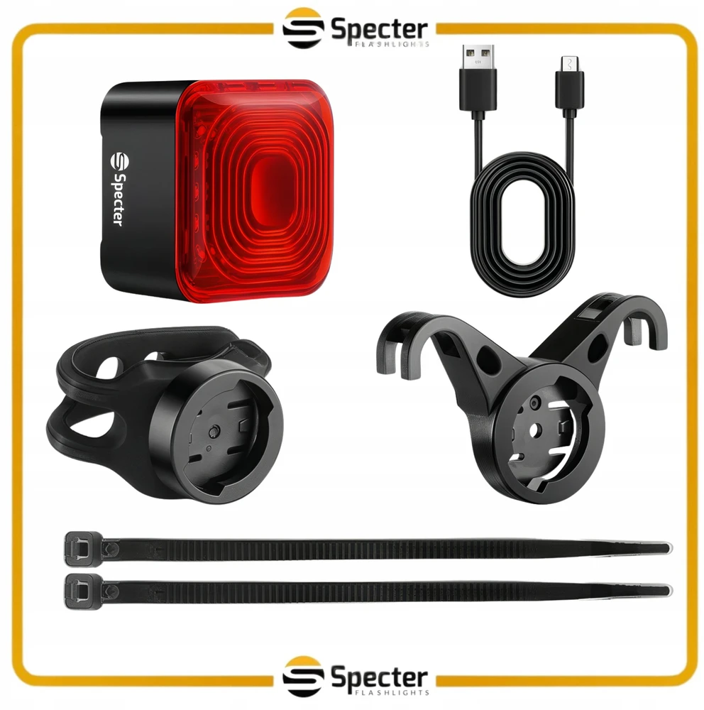 GALINIS DVIRAČIO LEMPAS bagažinės SPECTER LED USB C EYE07 6in1 Galinis 1100mAh