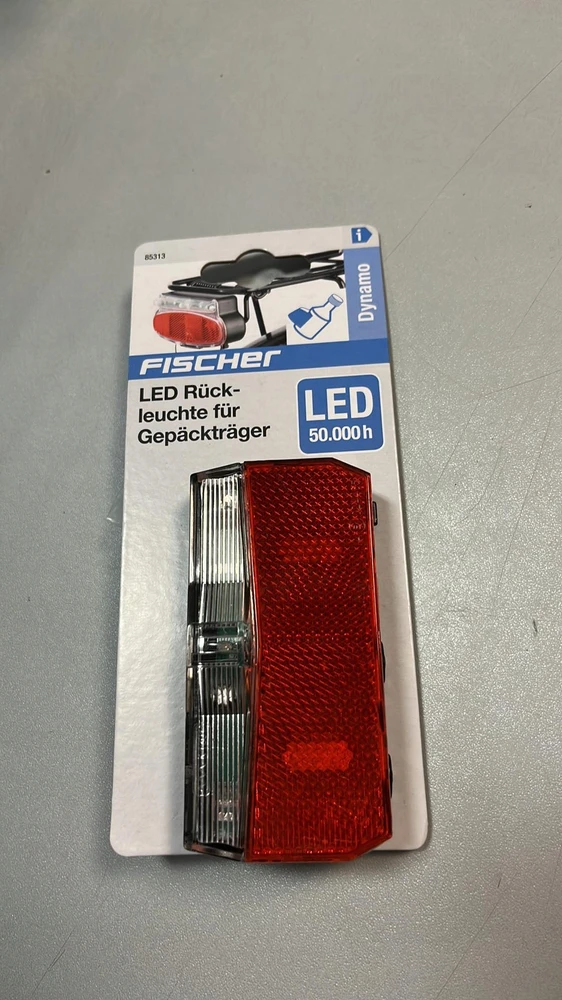 GALINIS DVIRAČIO LEMPAS DYNAMO LED BAGAŽINĖJE Fischer B8572 28B137