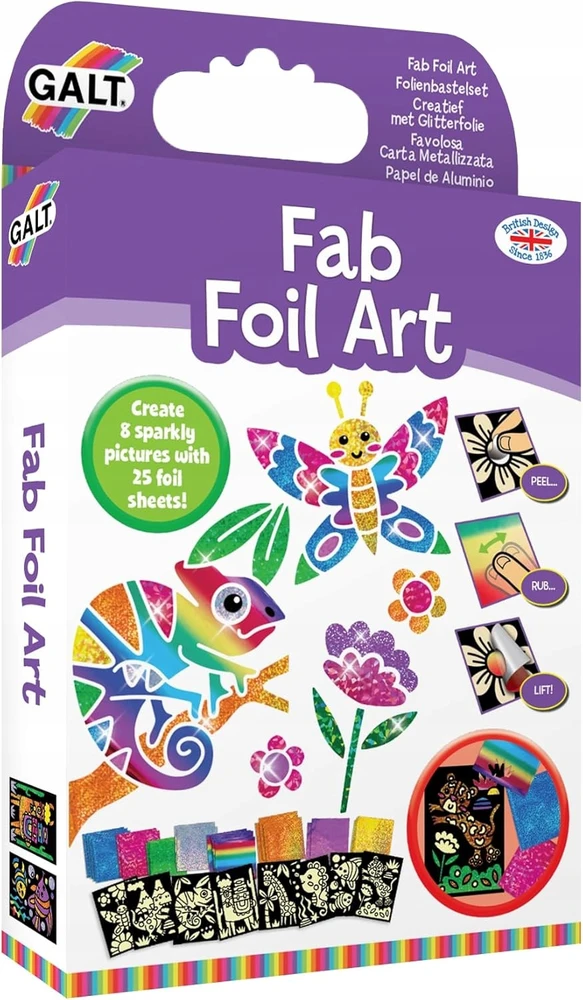 Galt Fab Folia Art 8 vaizdai 25 folijos 18x12,5 cm nuo 6 metų