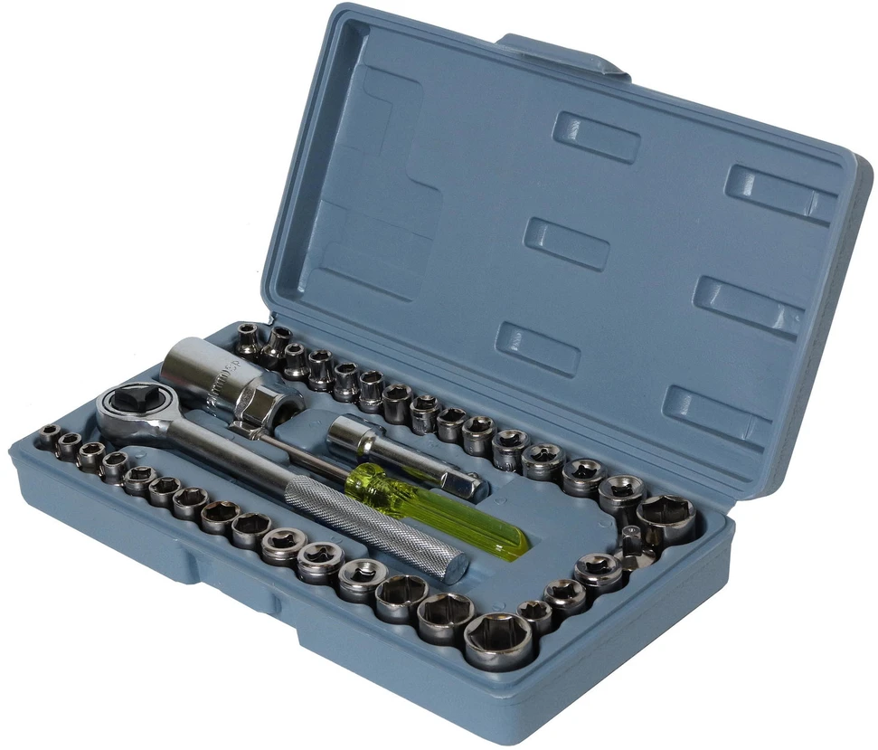 1/2" CHROME+ galinių raktų komplektas, coliniai dydžiai 30pcs, KS Tools