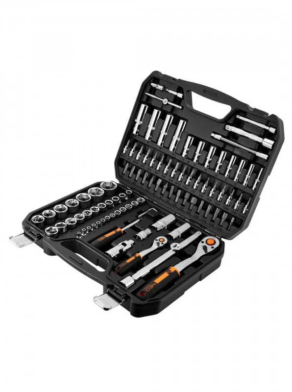 Galvučių rinkinys NEO 10-062 (1/4", 1/2") 94 vnt.