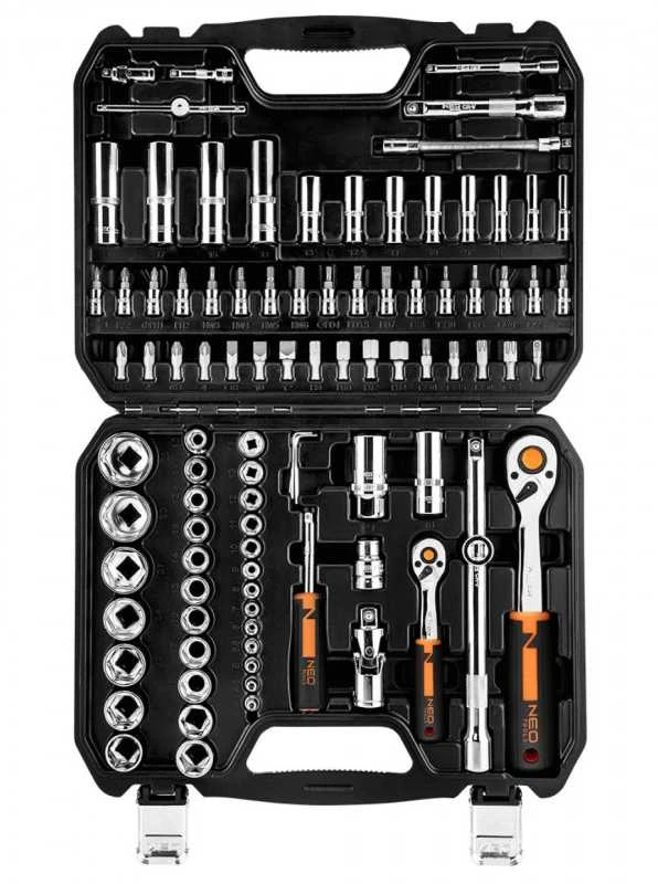 Galvučių rinkinys NEO 10-062 (1/4", 1/2") 94 vnt.