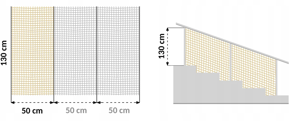 Gamnet APSAUGINĖ BEIGE LAIPTŲ BALUSTRADŲ TINKLĖ, 130 cm
