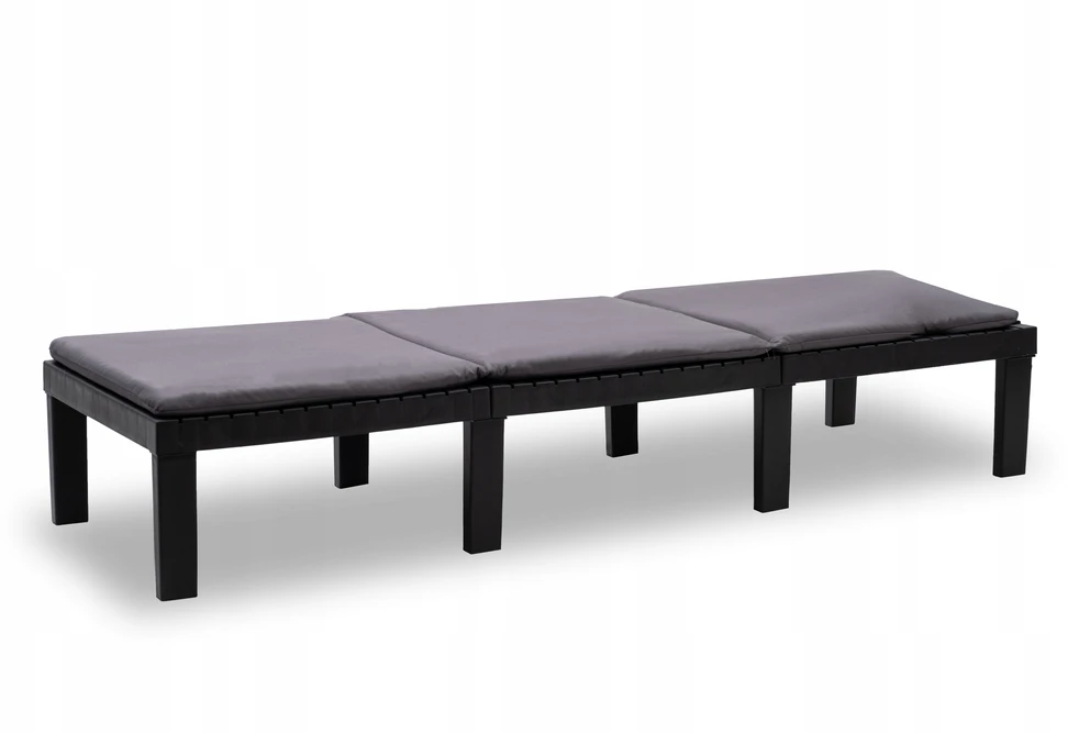 Garden Beach Šezlongas su PILLOW Haiti PROgarden antracitu