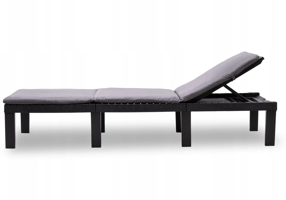 Garden Beach Šezlongas su PILLOW Haiti PROgarden antracitu
