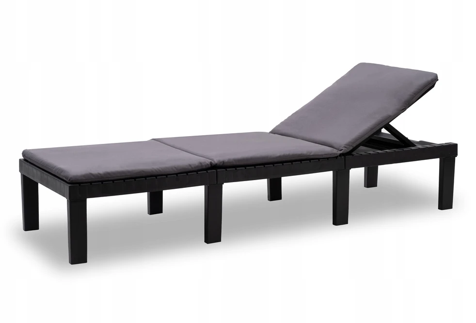 Garden Beach Šezlongas su PILLOW Haiti PROgarden antracitu