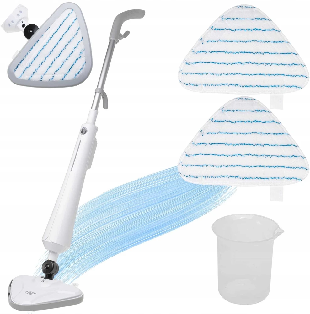 Adler garinė šluota | AD 7068 | Galia 1300 W | Vanduo bako talpa 0,35 l | Baltas/Pilkas
