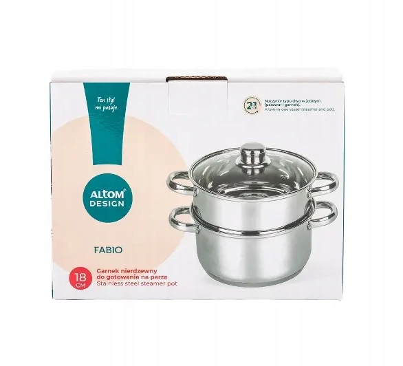 Garinimo puodas Altom Design Fabio Induction Steamer 2L