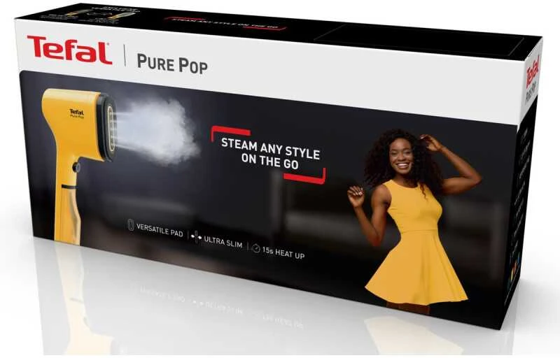 TEFAL | Drabužių garlaivis Pure Pop | DT2026E1 | Rankinis | 1300 W | 0,07 L | 20 g/min | Geltona